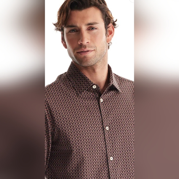 Soft Cloth Soft Point Collar Shirt In Italian Woven Fabric Navy City Grid Medium - Picture 2 of 11